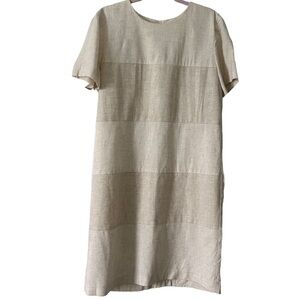 Casual Corner rayon and linen classic shift dress size 14